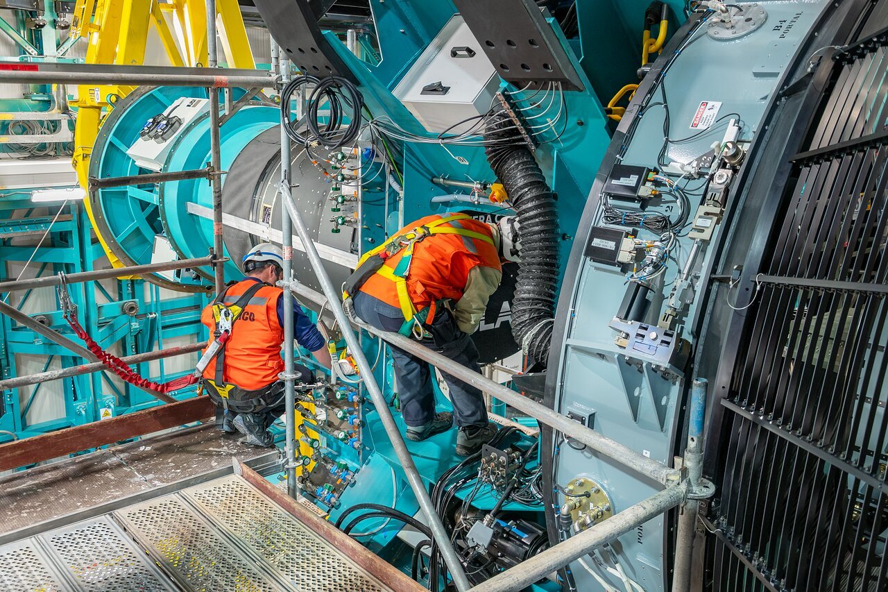 <p>The <a href="https://rubinobservatory.org/">NSF–DOE Vera C. Rubin Observatory</a> team installing the <a href="https://rubinobservatory.org/explore/how-rubin-works/technology/camera">LSST Camera</a> on the <a href="https://noirlab.edu/public/programs/vera-c-rubin-observatory/simonyi-survey-telescope/">Simonyi Survey Telescope</a> in March 2025.</p>